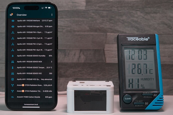 Apollo Air-1 Temperature and RH accuracy