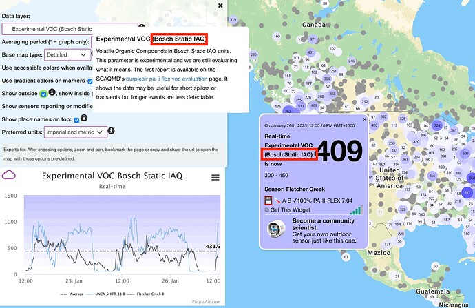 PurpleAir VOC Map